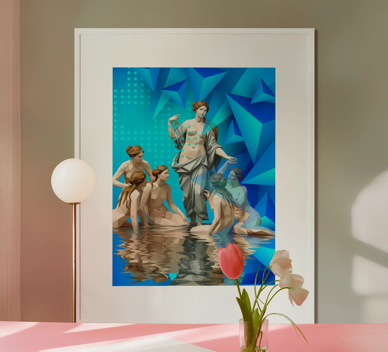 Venere e i suoi compagni Lowpoly carta hahnemühle da Low Profile