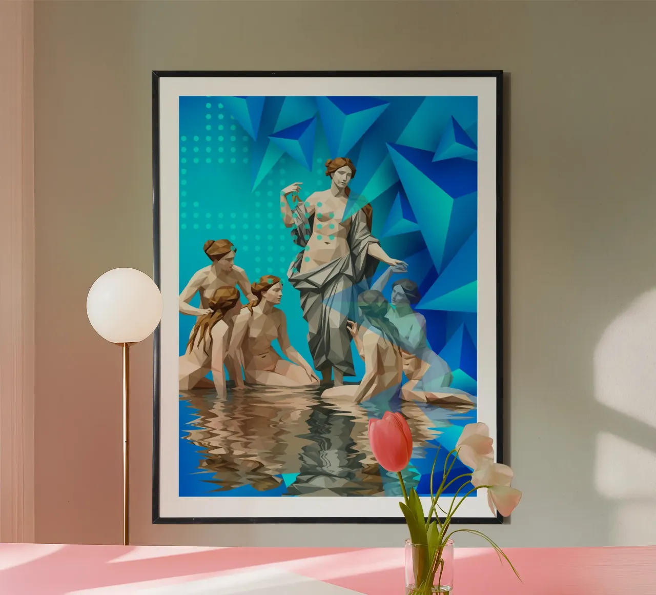 Venere e i suoi compagni Lowpoly carta hahnemühle da Low Profile