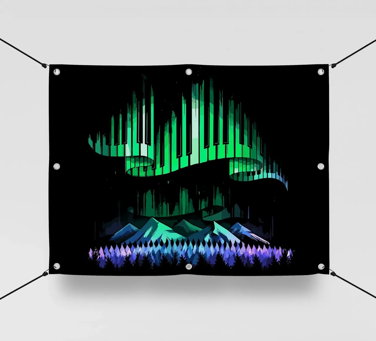 Canzone dell'Aurora Boreale telo in pvc da Kimberly Johnson