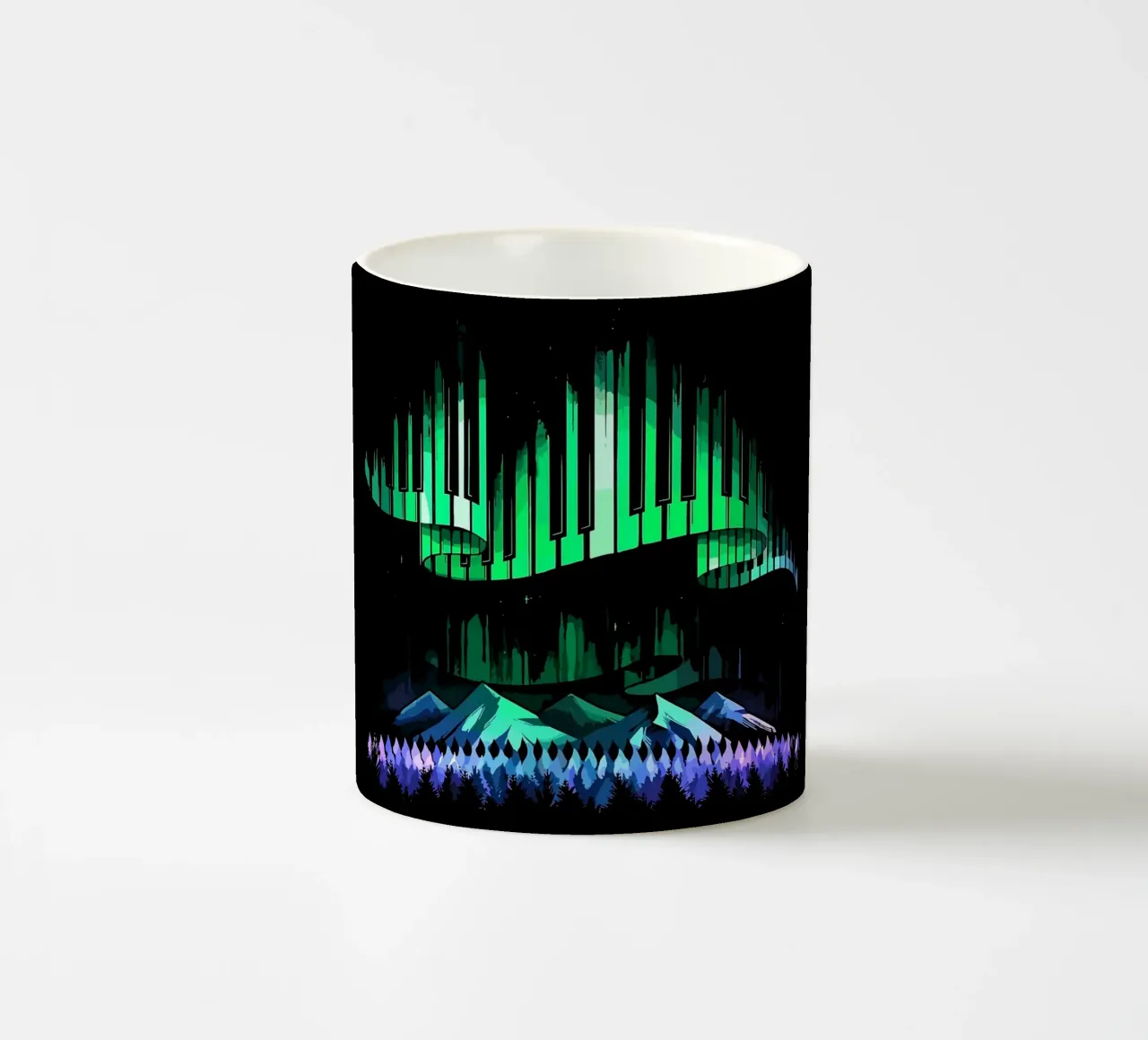 Canzone dell'Aurora Boreale tazza in ceramica da Kimberly Johnson