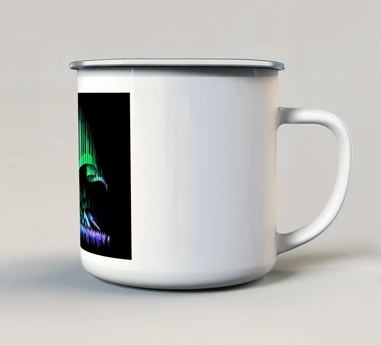 Canzone dell'Aurora Boreale tazza in smalto da Kimberly Johnson