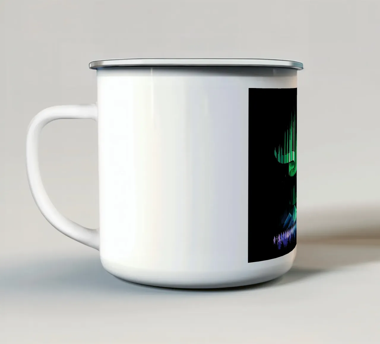 Canzone dell'Aurora Boreale tazza in smalto da Kimberly Johnson