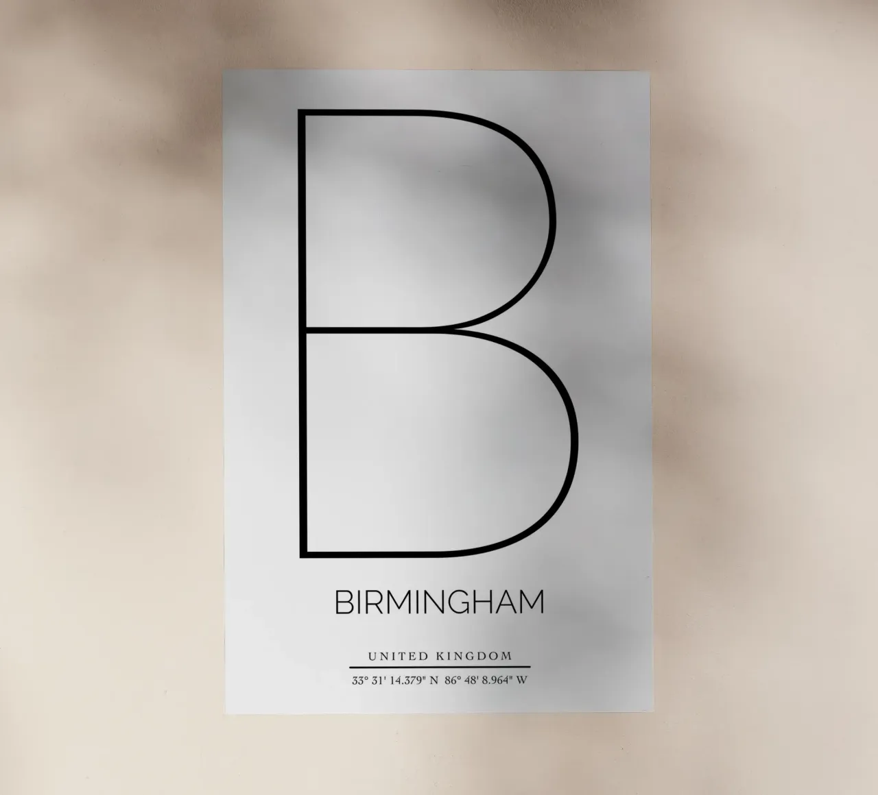 BIRMINGHAM - white pellicola backlit da CityLights