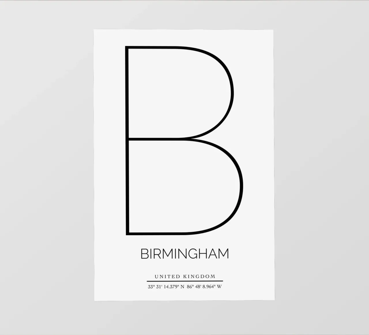 BIRMINGHAM - white pellicola backlit da CityLights