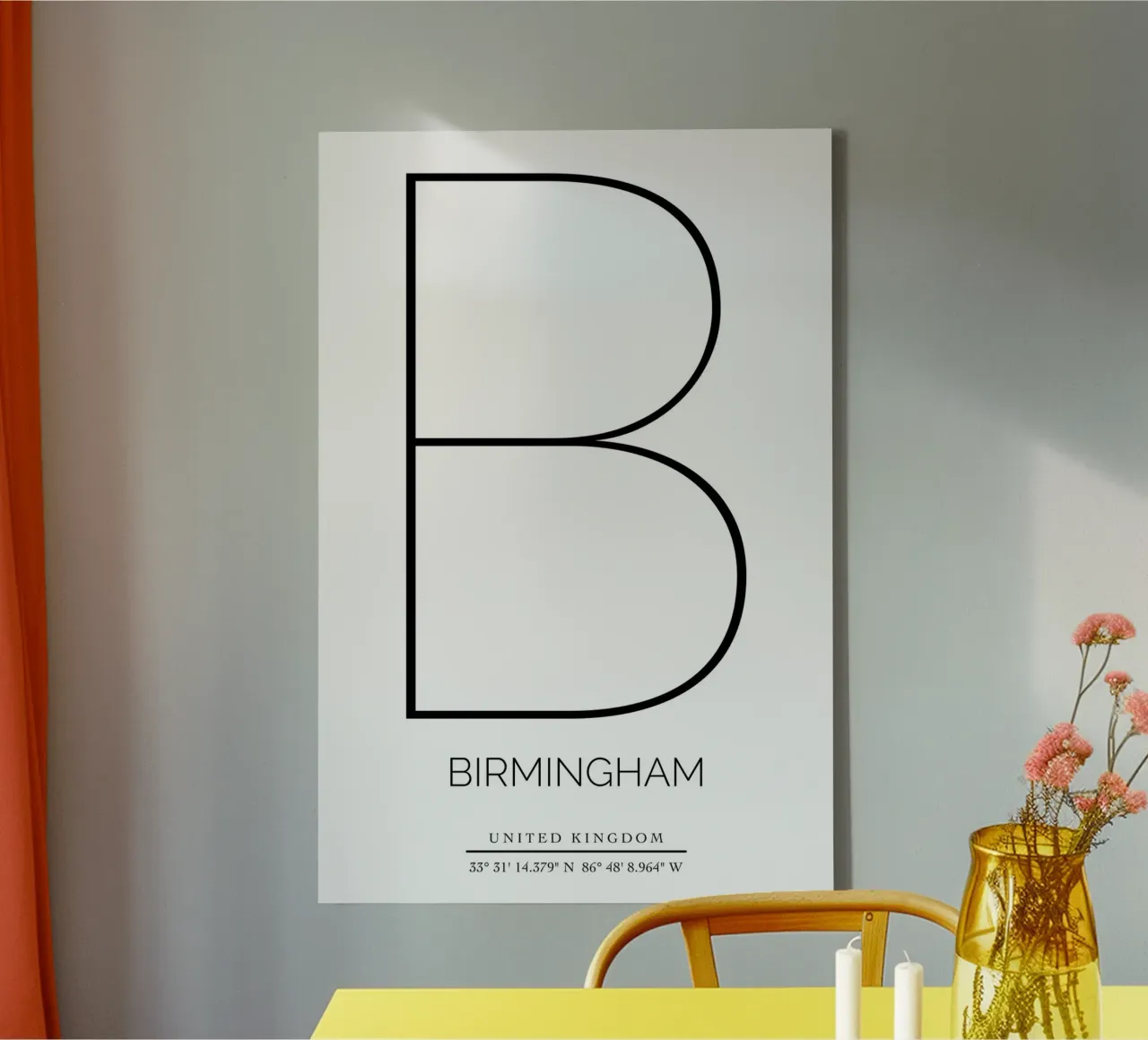 BIRMINGHAM - white tela con Cornice a cassetta da CityLights