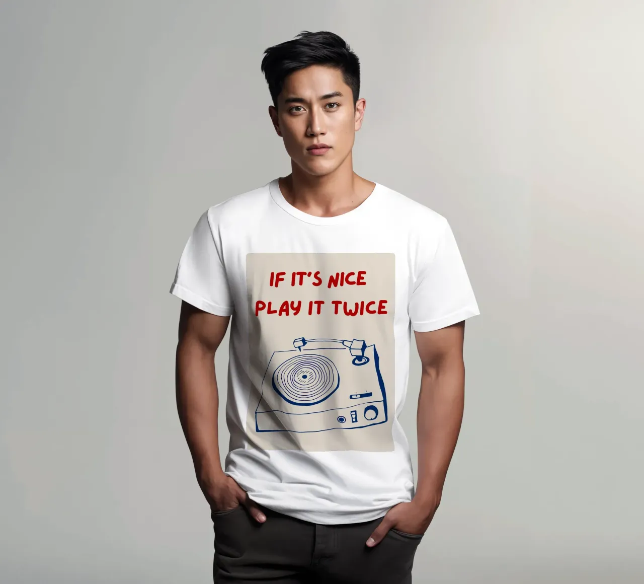If It's Nice Play It Twice, divertente poster tipografico t-shirt da Kimberly Johnson