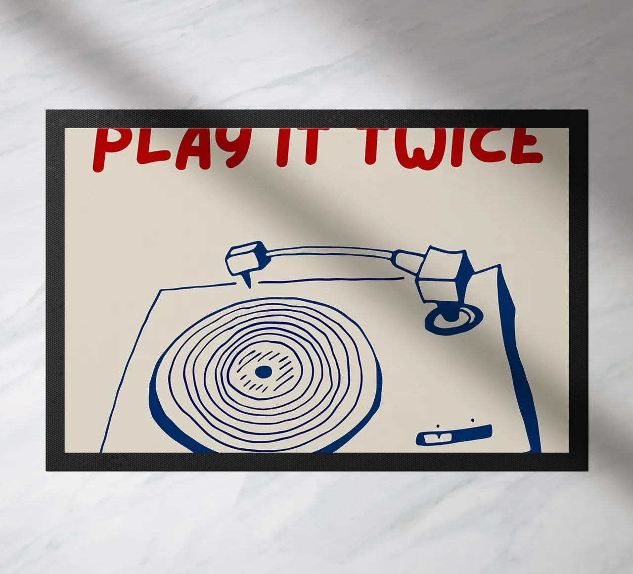 If It's Nice Play It Twice, divertente poster tipografico zerbino da Kimberly Johnson