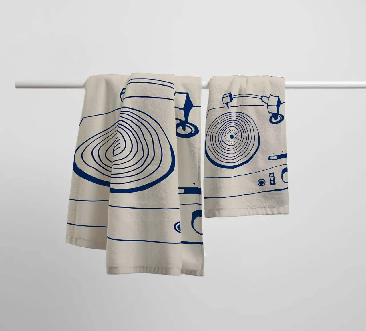 If It's Nice Play It Twice,Funny typography poster towel by Kimberly Johnson