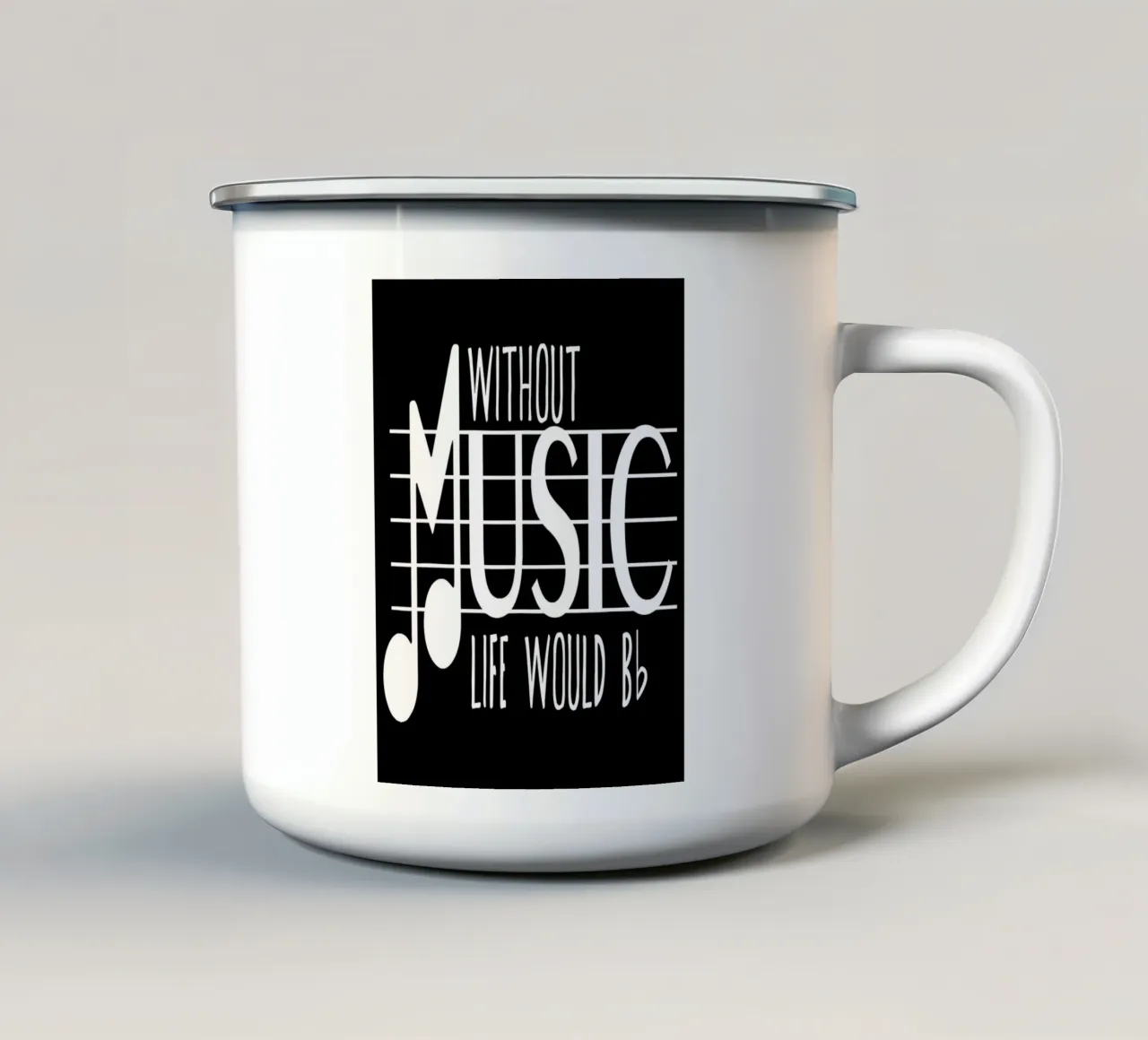 Citazione musicale grafica tazza in smalto da Kimberly Johnson