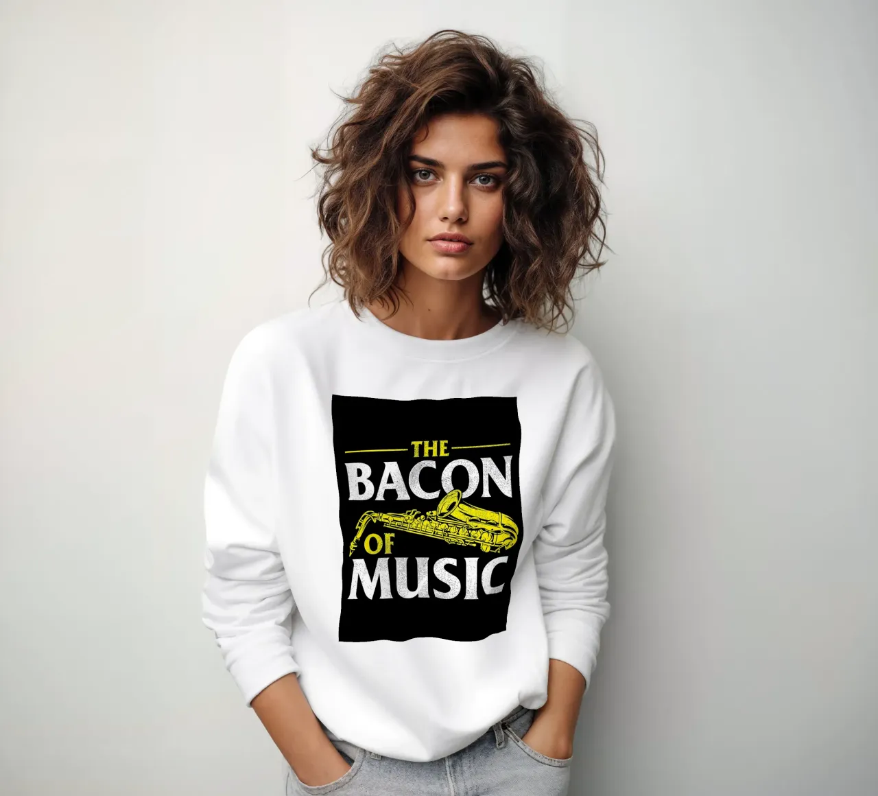 Il sassofono di Bacon of Music, Il sassofono di Bacon of Music - Saxofono felpa da Kimberly Johnson