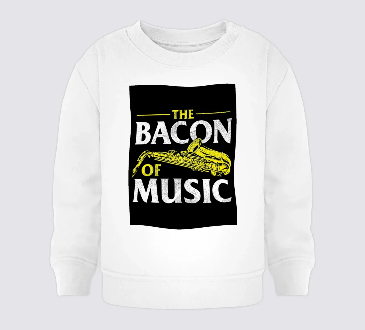 Il sassofono di Bacon of Music, Il sassofono di Bacon of Music - Saxofono felpa neonato da Kimberly Johnson