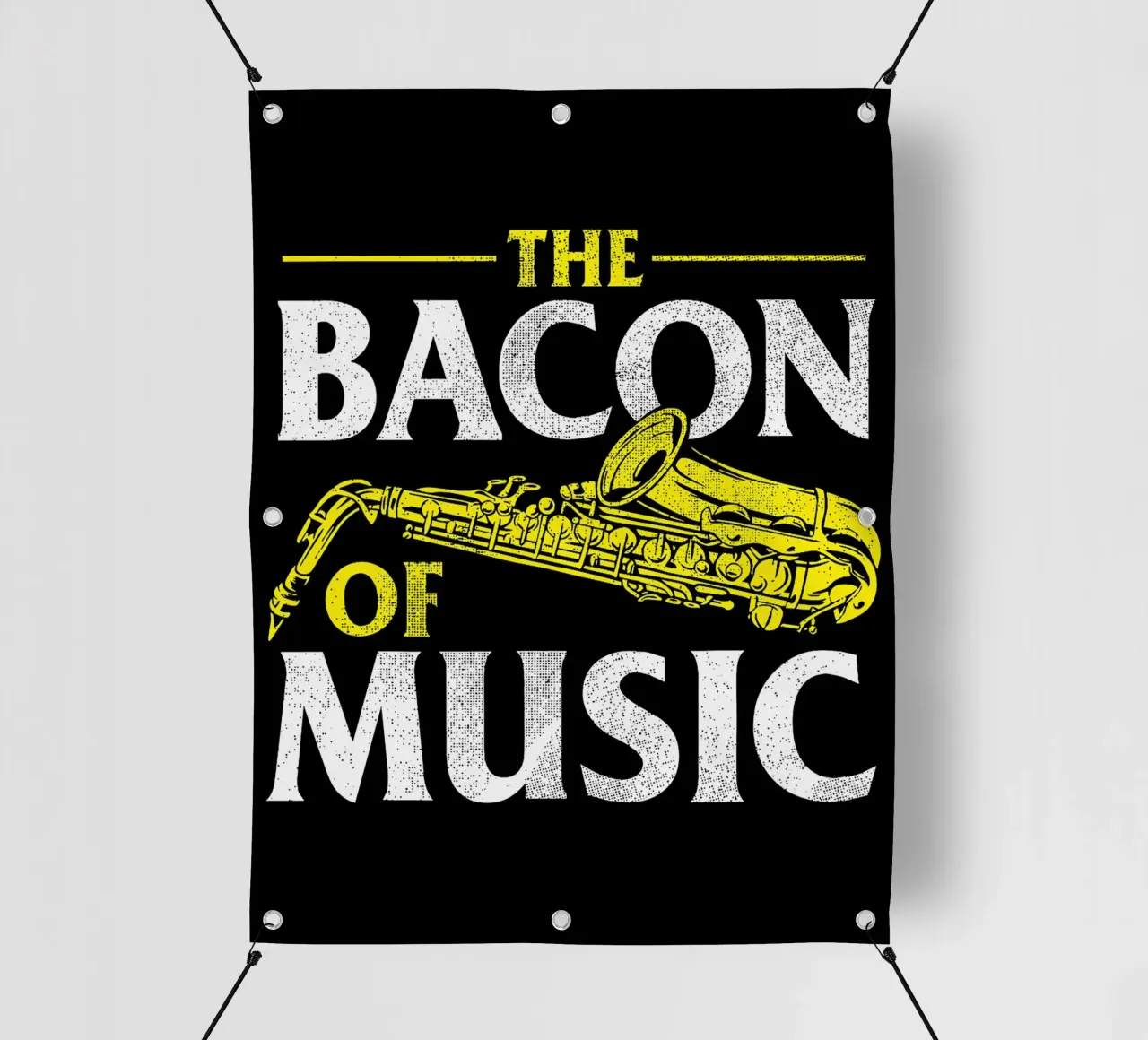 Il sassofono di Bacon of Music, Il sassofono di Bacon of Music - Saxofono telo in pvc da Kimberly Johnson