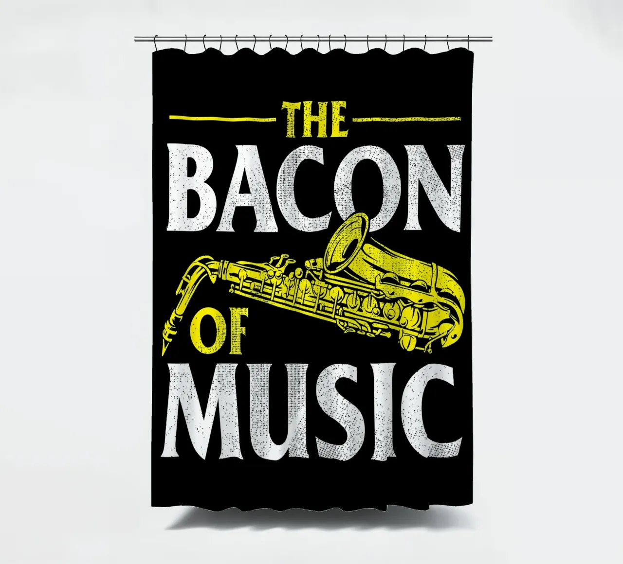 Il sassofono di Bacon of Music, Il sassofono di Bacon of Music - Saxofono tenda da doccia da Kimberly Johnson