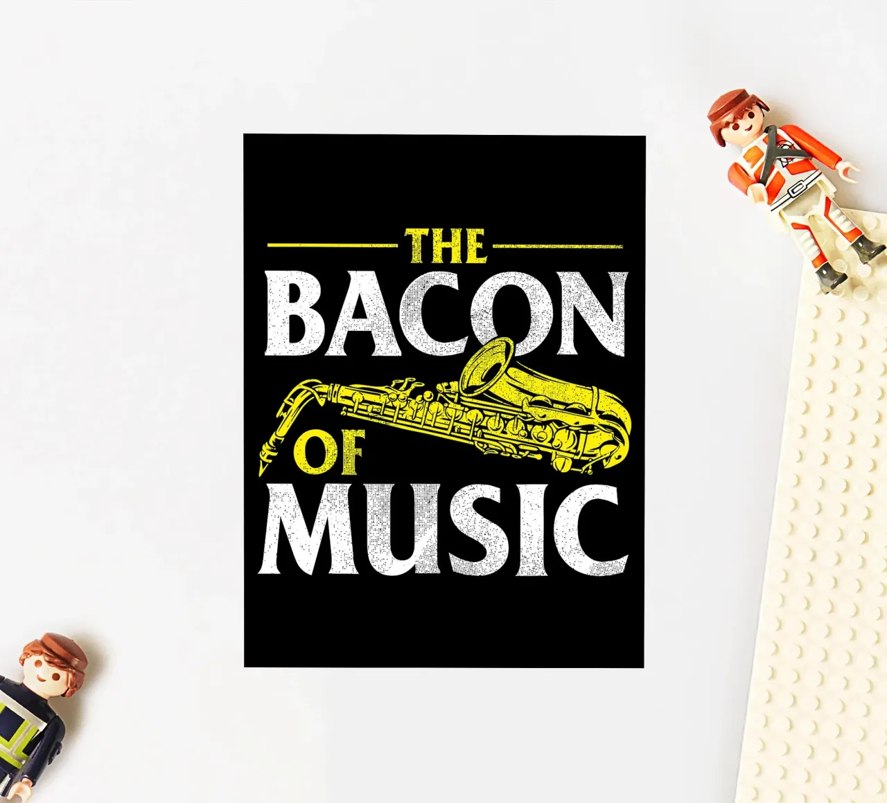 Il sassofono di Bacon of Music, Il sassofono di Bacon of Music - Saxofono adesivo da Kimberly Johnson