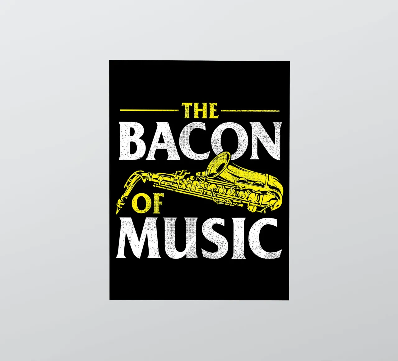 Il sassofono di Bacon of Music, Il sassofono di Bacon of Music - Saxofono adesivo da Kimberly Johnson