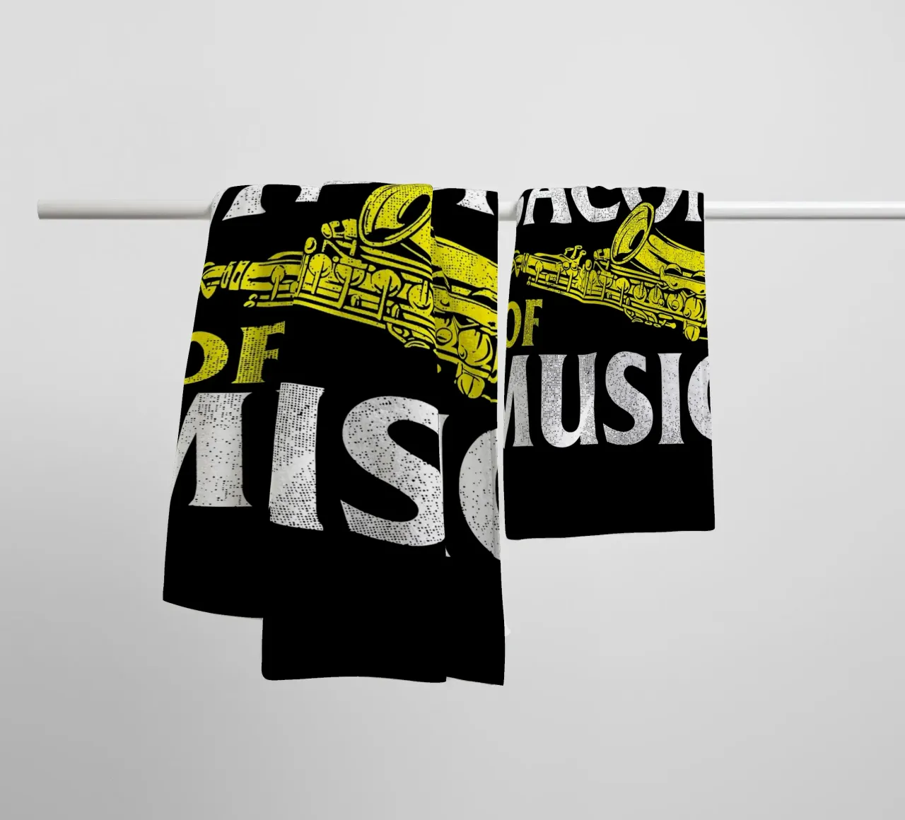 Il sassofono di Bacon of Music, Il sassofono di Bacon of Music - Saxofono asciugamano da bagno da Kimberly Johnson
