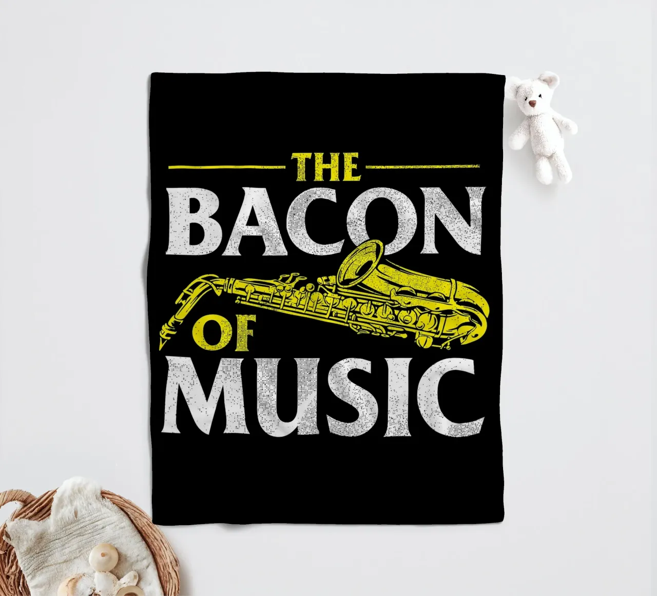 Il sassofono di Bacon of Music, Il sassofono di Bacon of Music - Saxofono coperta in pile da Kimberly Johnson