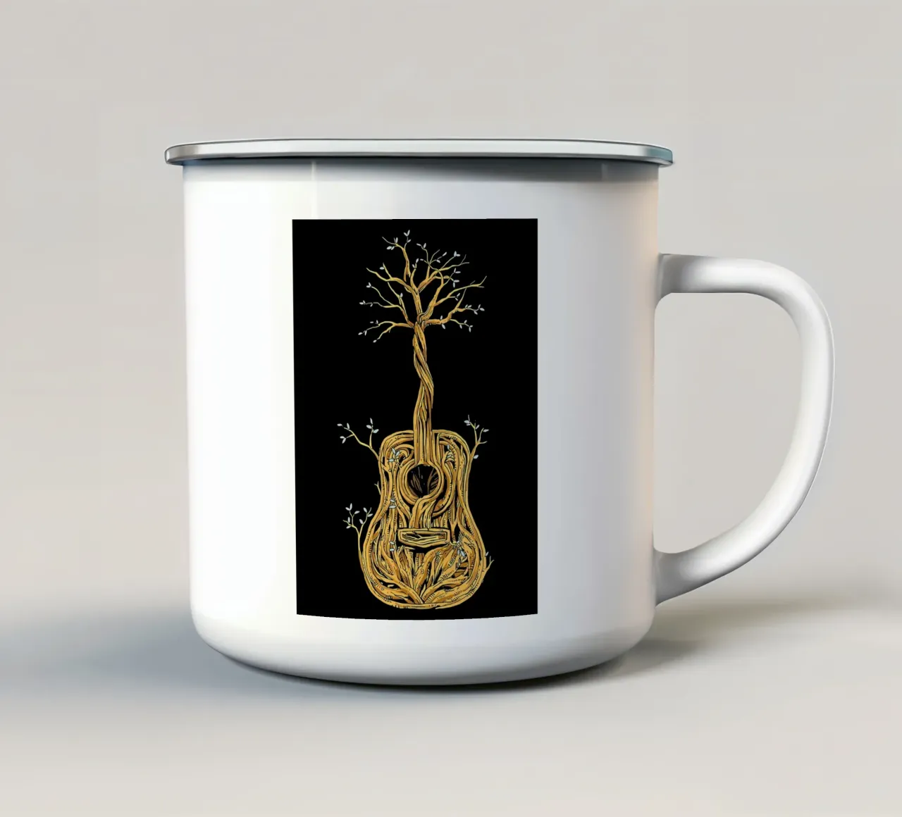 Il chitarrista di Tree of Life tazza in smalto da Kimberly Johnson