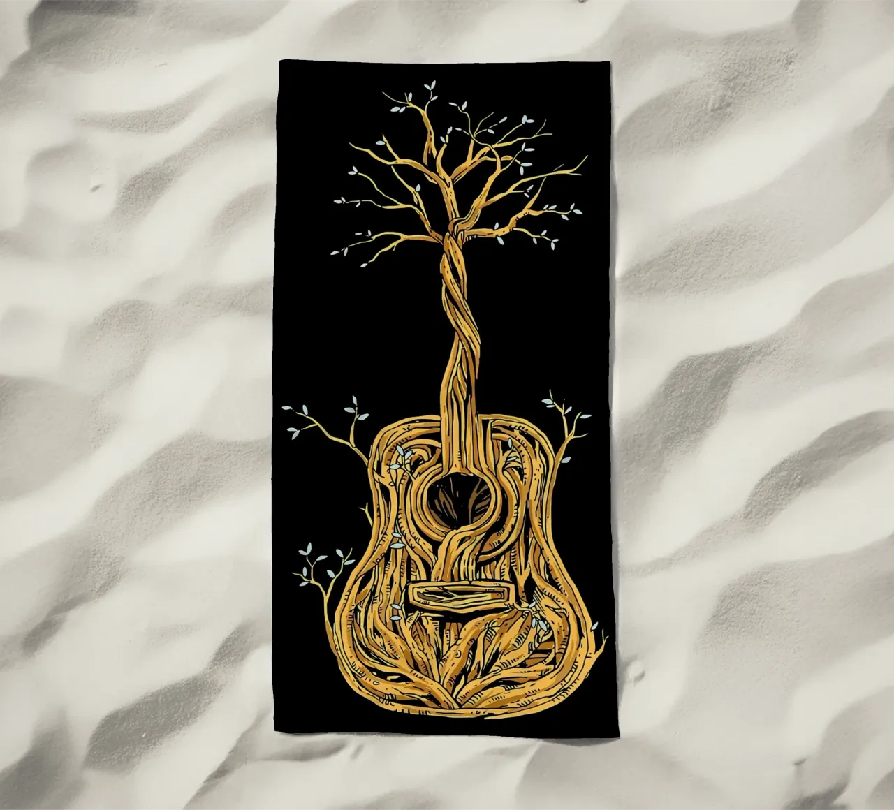 Il chitarrista di Tree of Life telo mare da Kimberly Johnson