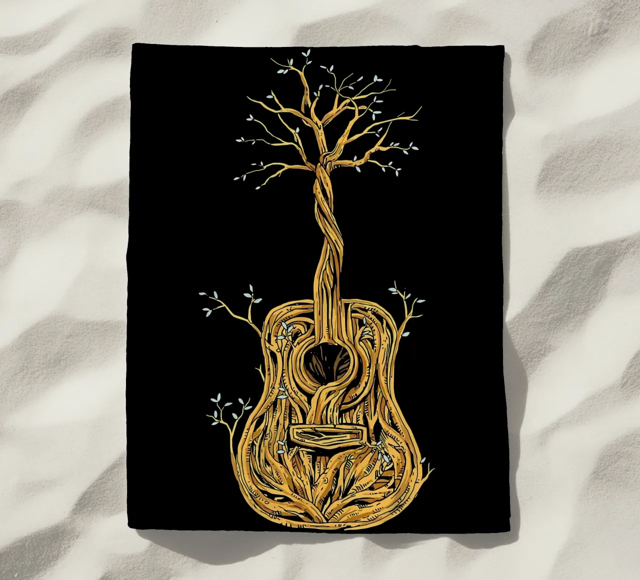Il chitarrista di Tree of Life telo mare da Kimberly Johnson