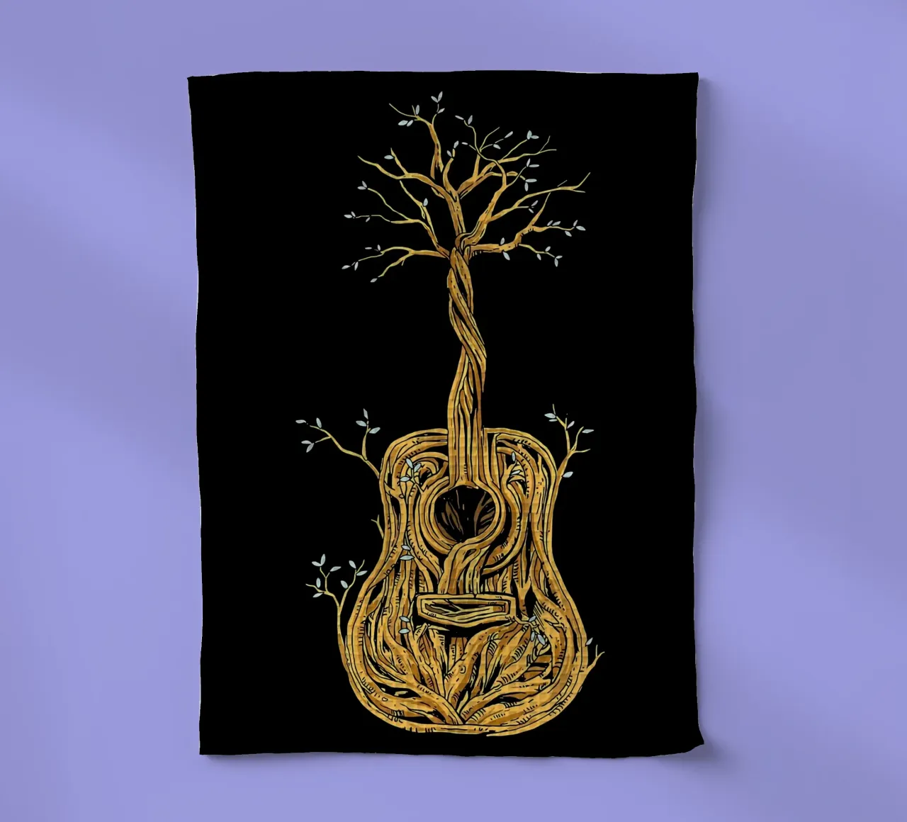 Il chitarrista di Tree of Life canovaccio da cucina da Kimberly Johnson