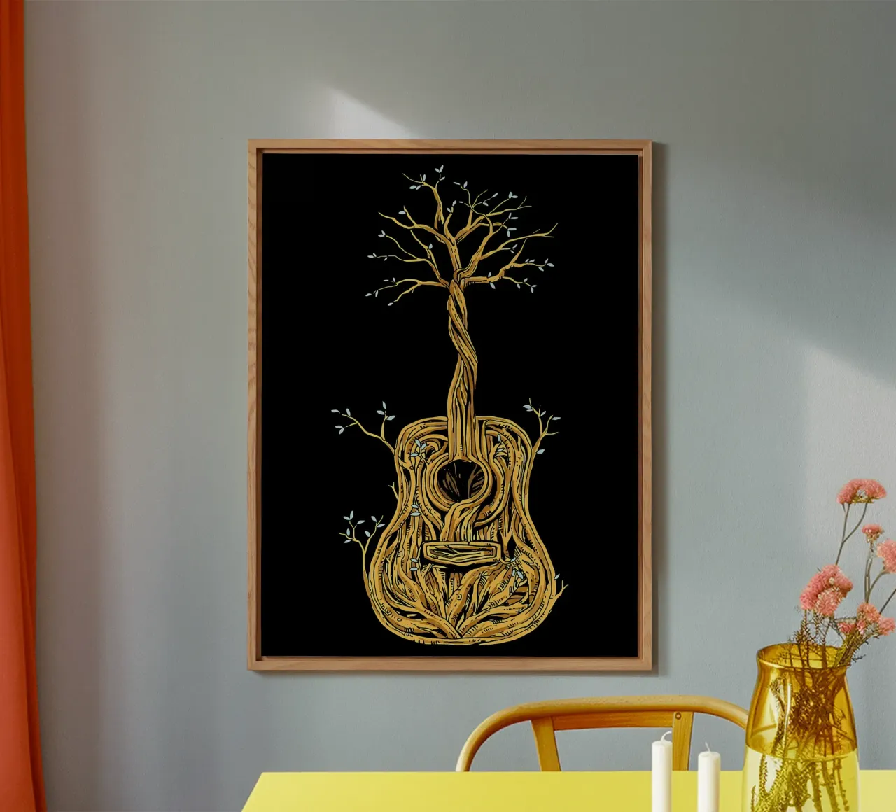 Il chitarrista di Tree of Life alluminio dibond da Kimberly Johnson