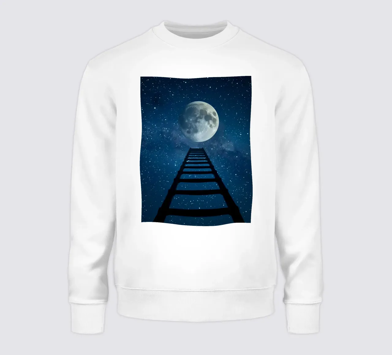 Scala per la luna nel cielo stellato felpa da DesignDoodle