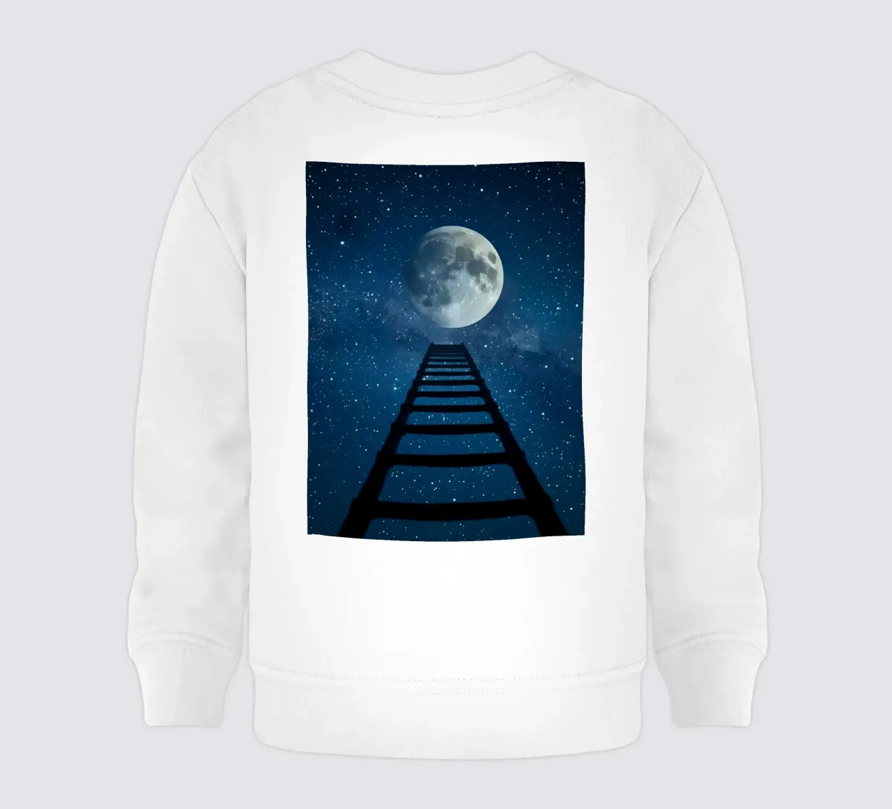 Scala per la luna nel cielo stellato felpa neonato da DesignDoodle