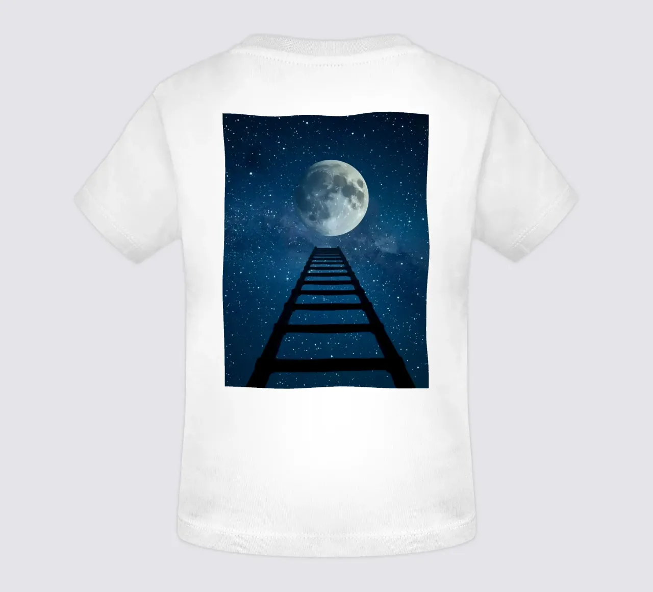 Scala per la luna nel cielo stellato maglietta neonato da DesignDoodle