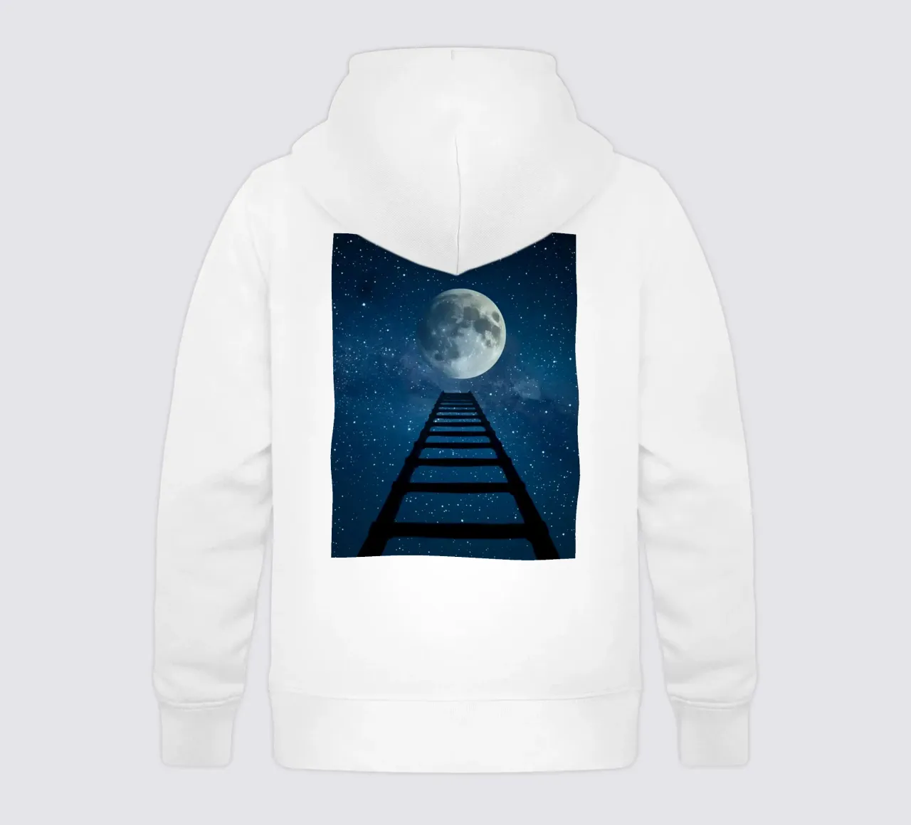 Scala per la luna nel cielo stellato felpa bambino con cappuccio da DesignDoodle