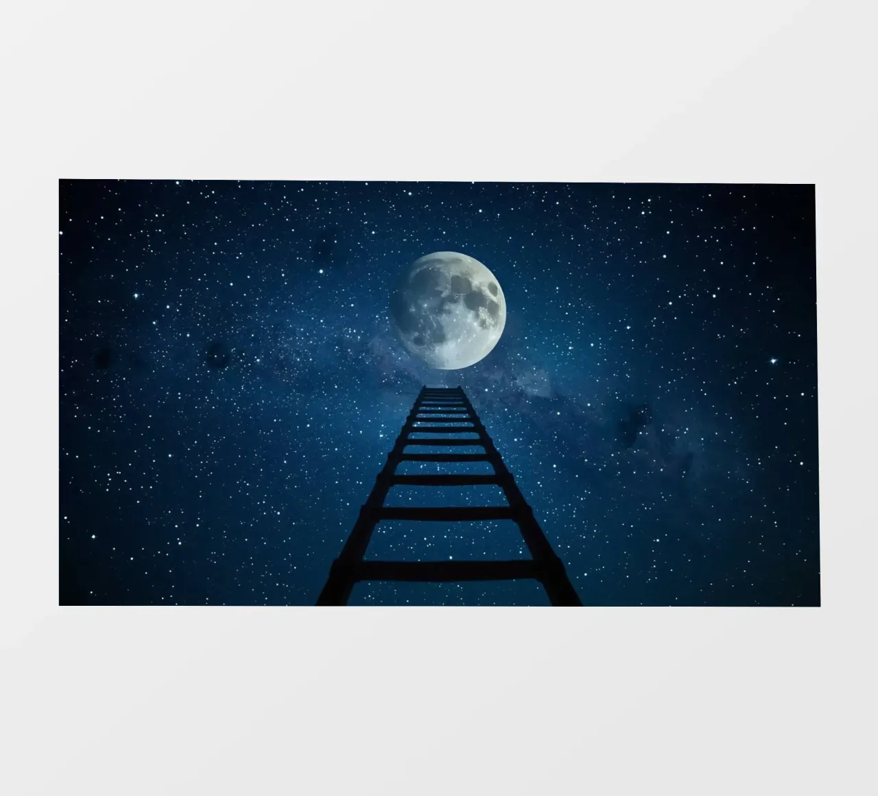 Scala per la luna nel cielo stellato telo in pvc da DesignDoodle