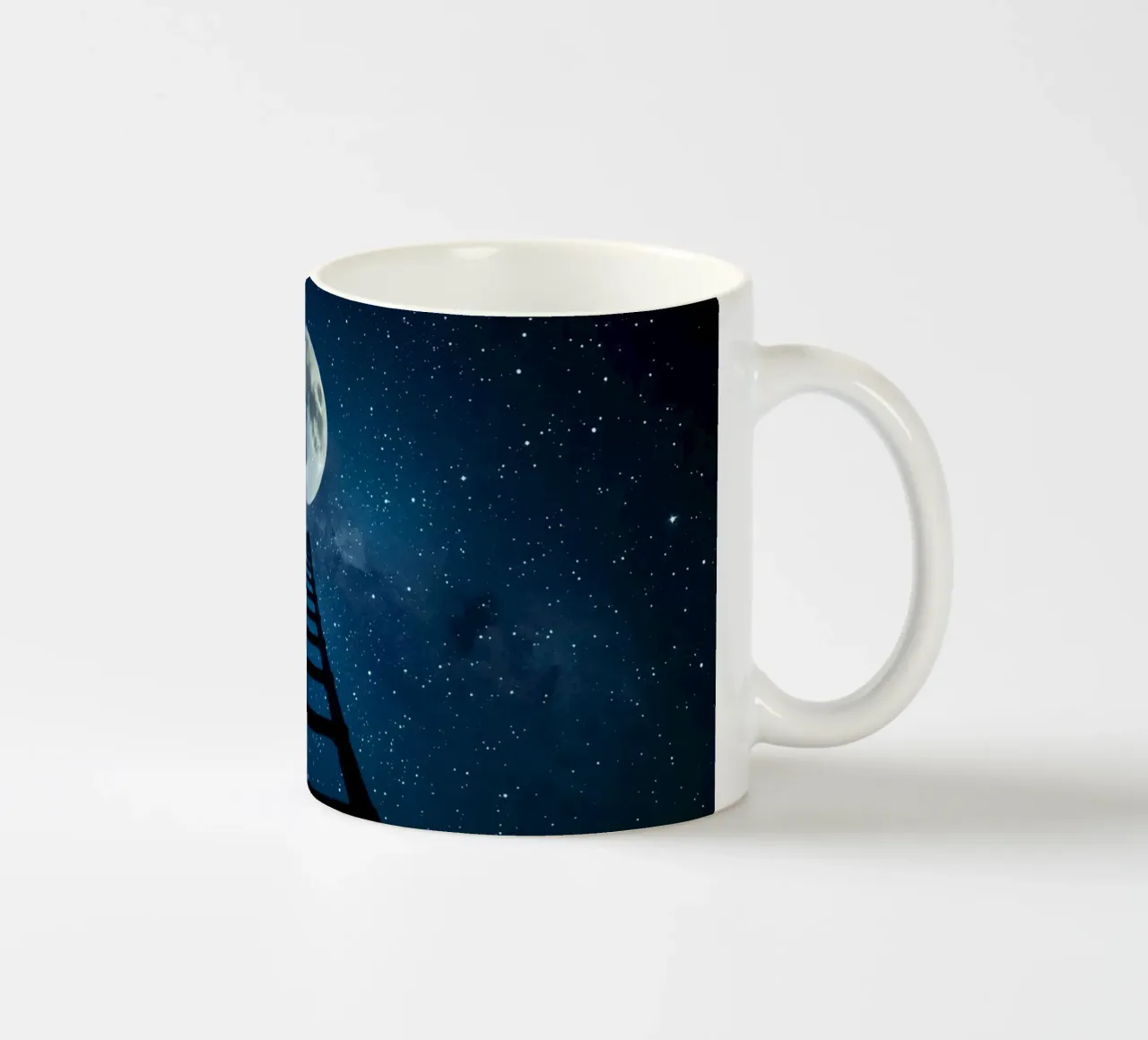 Scala per la luna nel cielo stellato tazza in ceramica da DesignDoodle
