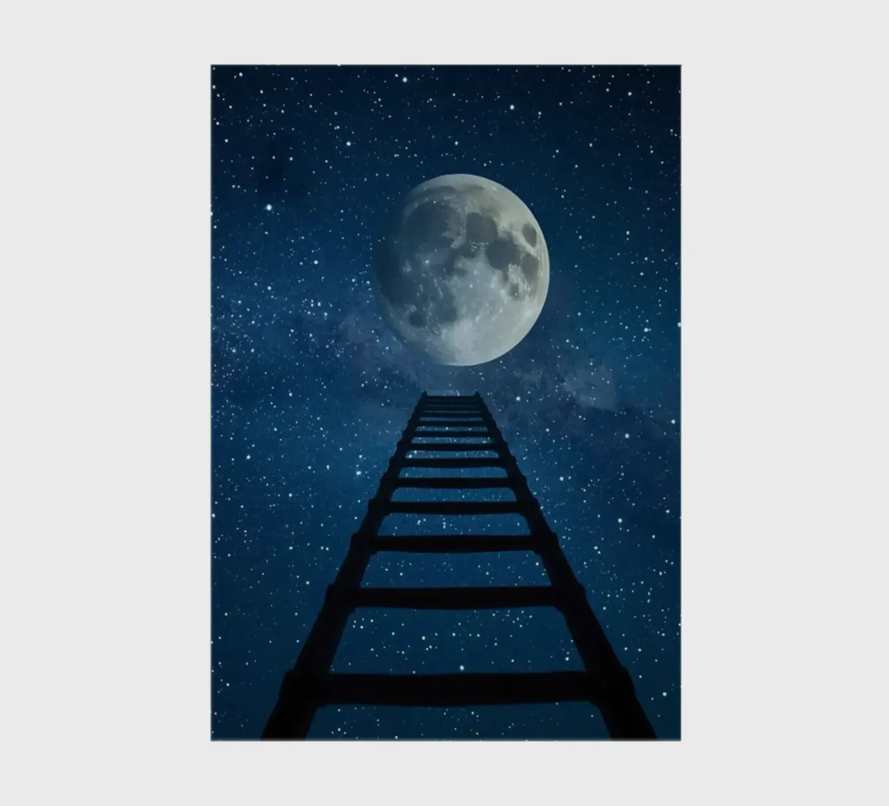 Ladder to the Moon in Starry Sky notebook by DesignDoodle