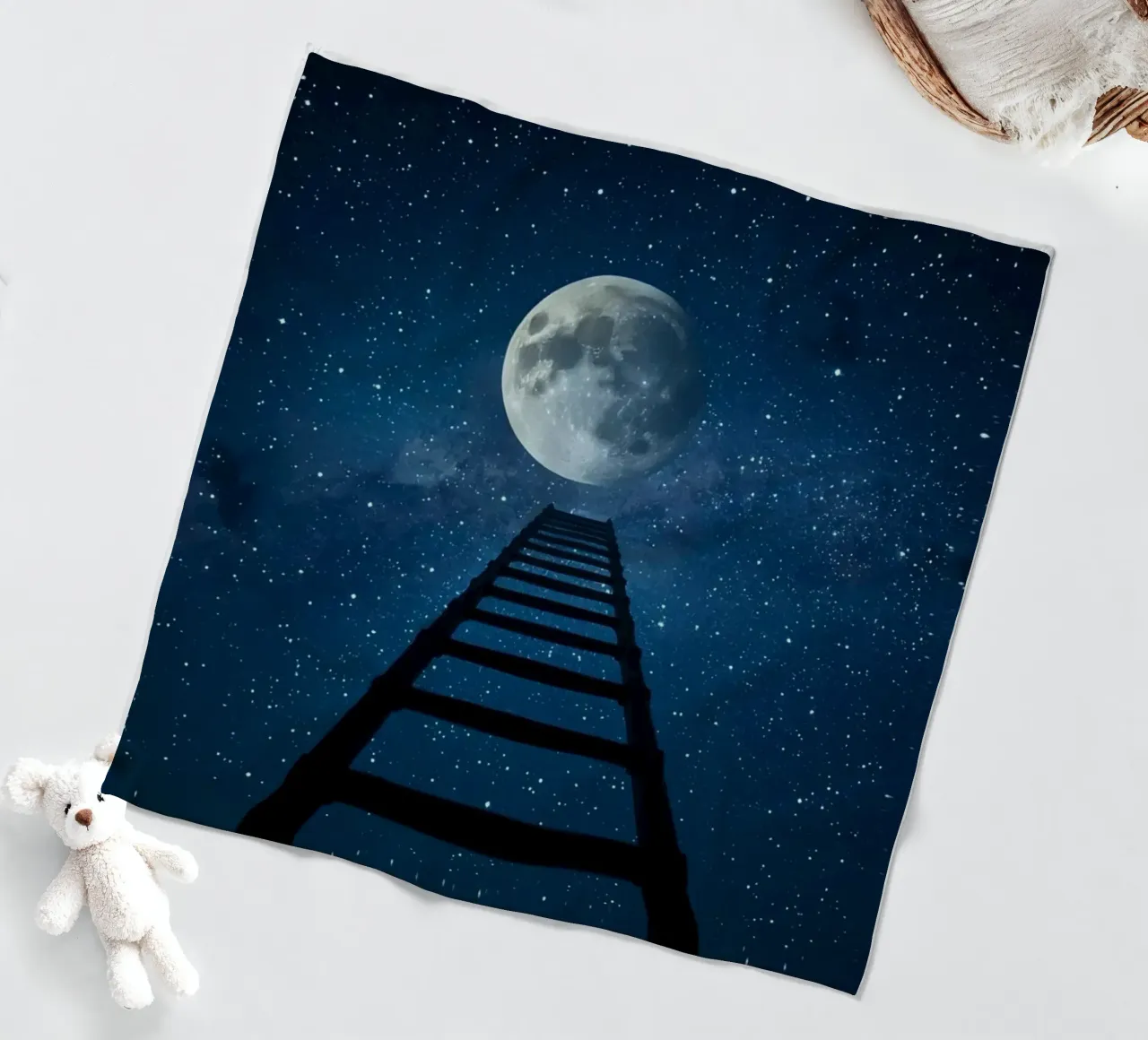Scala per la luna nel cielo stellato coperta in pile da DesignDoodle