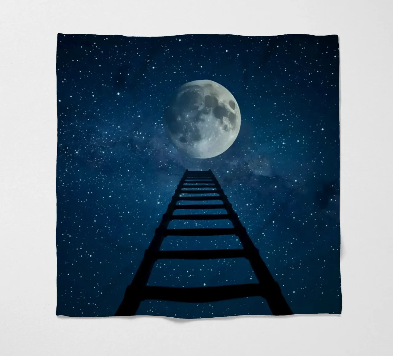 Scala per la luna nel cielo stellato coperta in pile da DesignDoodle