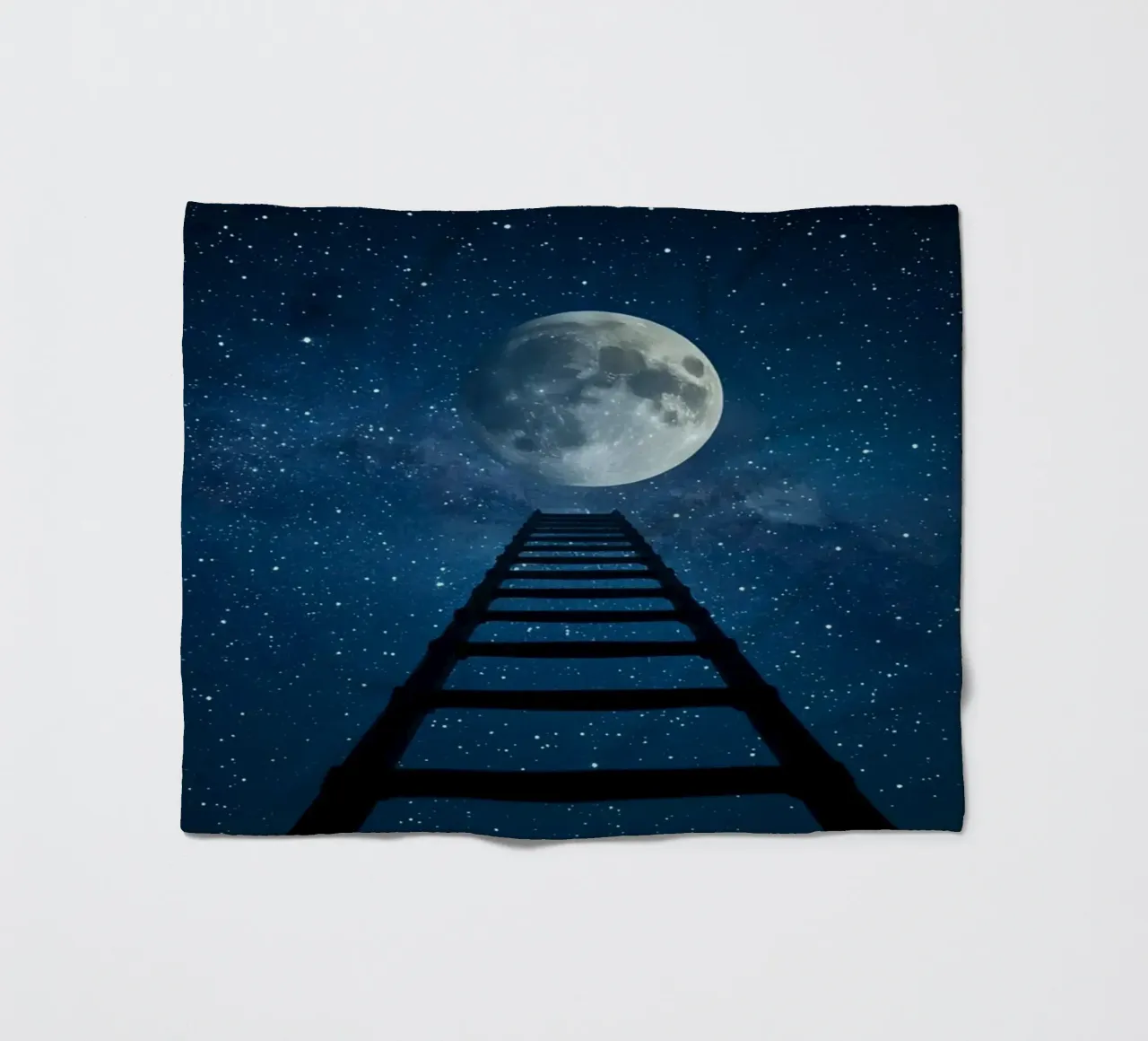 Scala per la luna nel cielo stellato coperta in pile da DesignDoodle