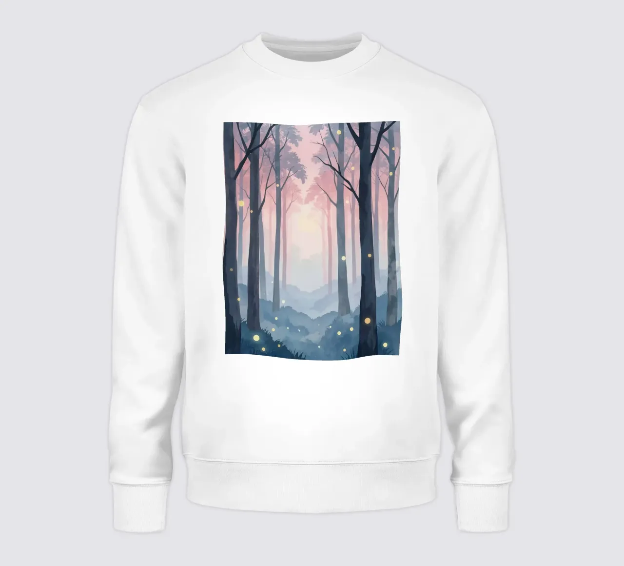 Foresta nebbiosa con sfere luminose felpa da DesignDoodle