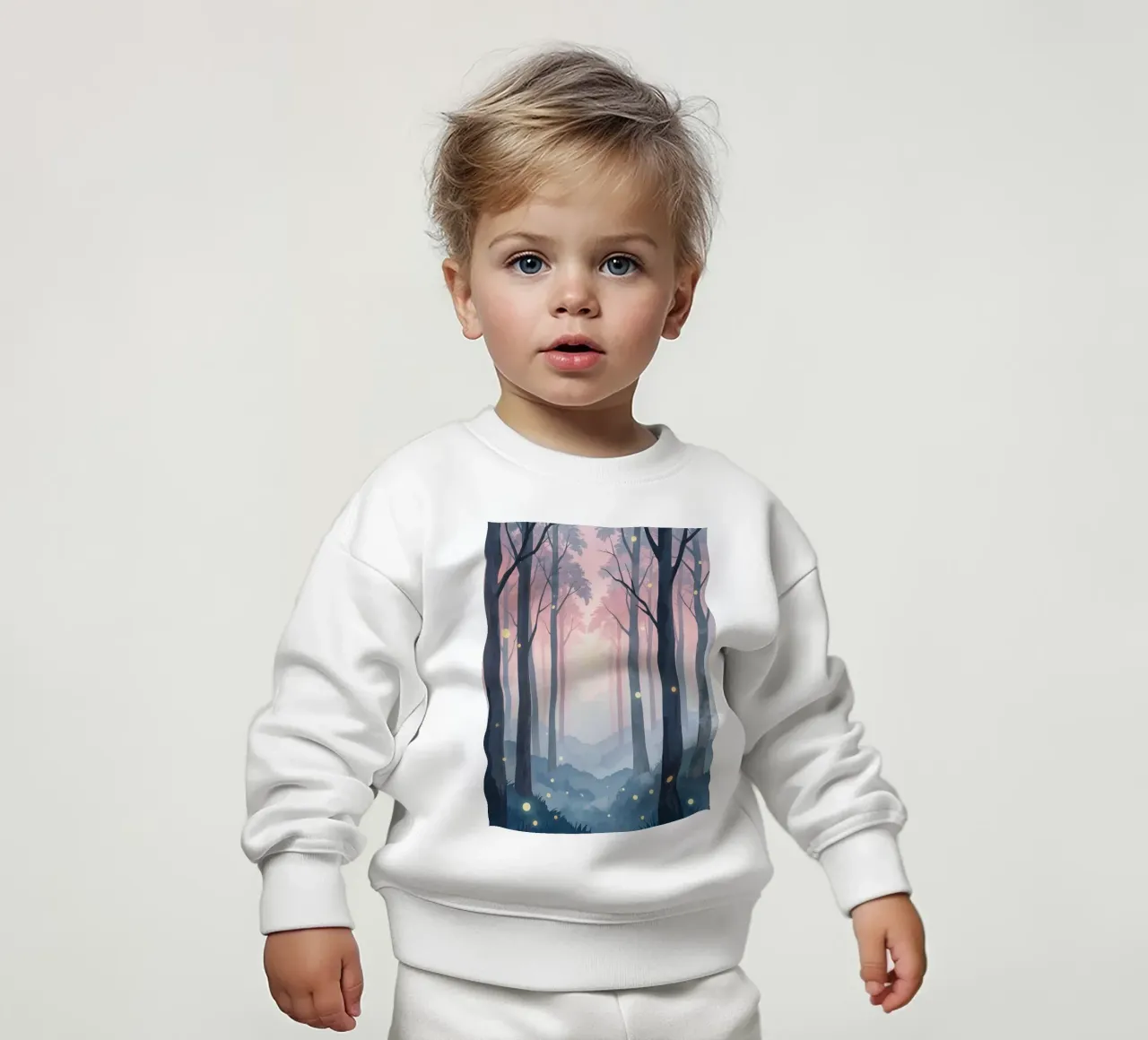 Foresta nebbiosa con sfere luminose felpa neonato da DesignDoodle