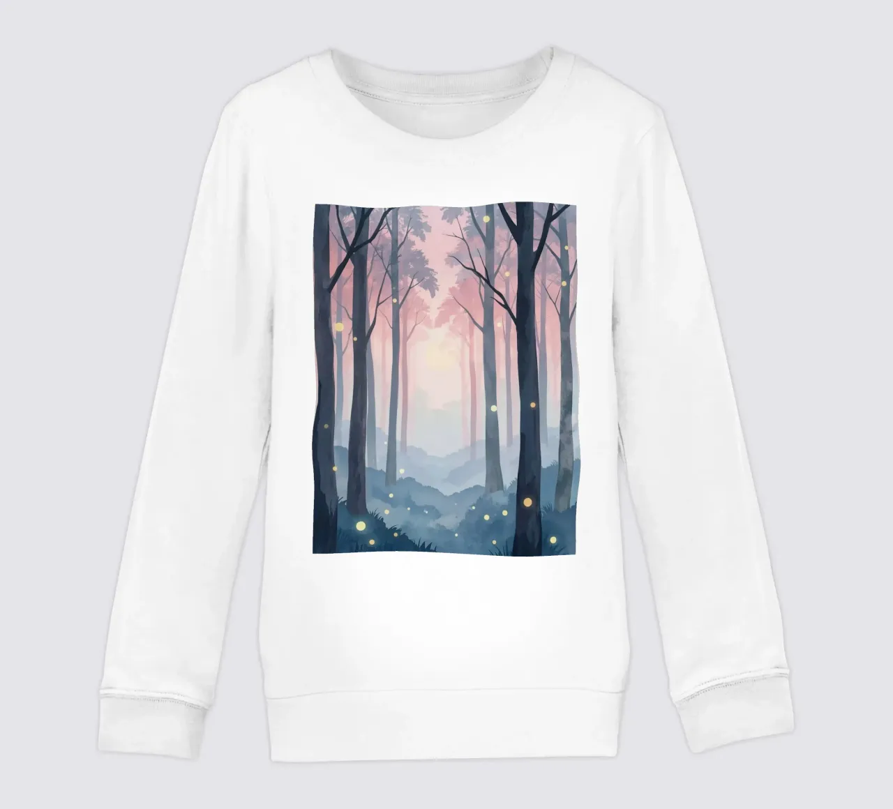 Foresta nebbiosa con sfere luminose felpa bambino da DesignDoodle