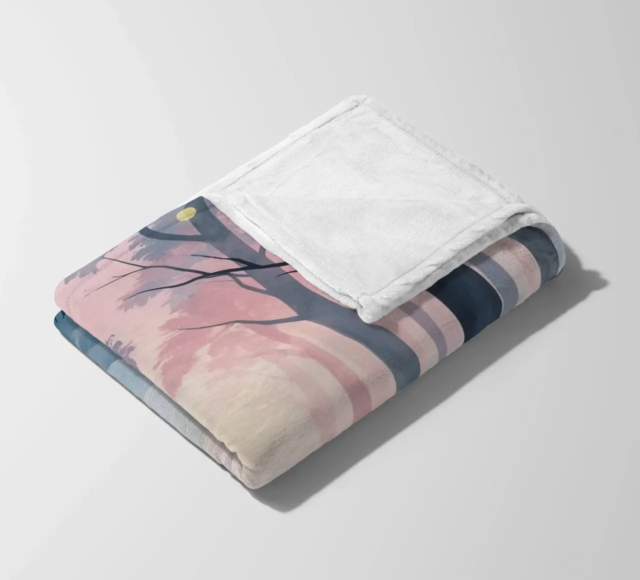 Foresta nebbiosa con sfere luminose coperta in pile da DesignDoodle