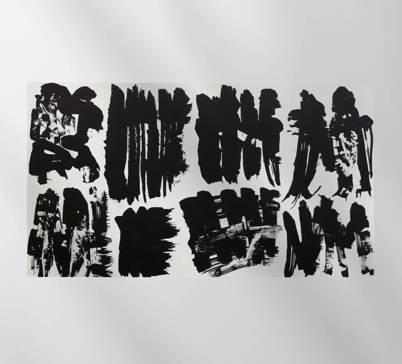 Pennellate astratte di inchiostro nero su sfondo bianco pellicola backlit da DesignDoodle