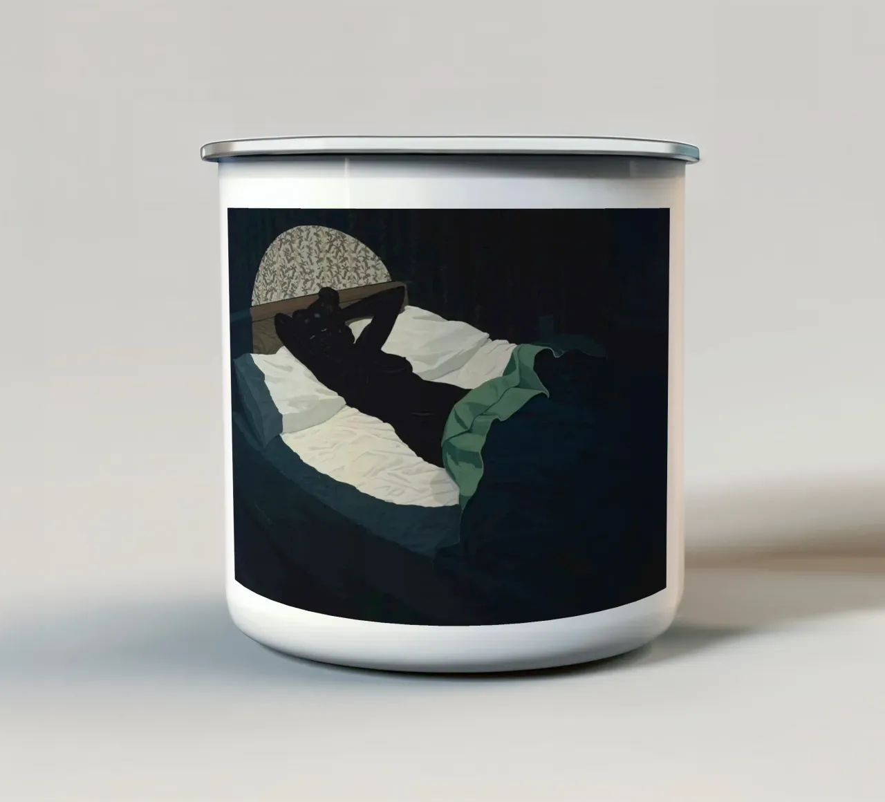 Riflettori sul nudo tazza in smalto da carol shop