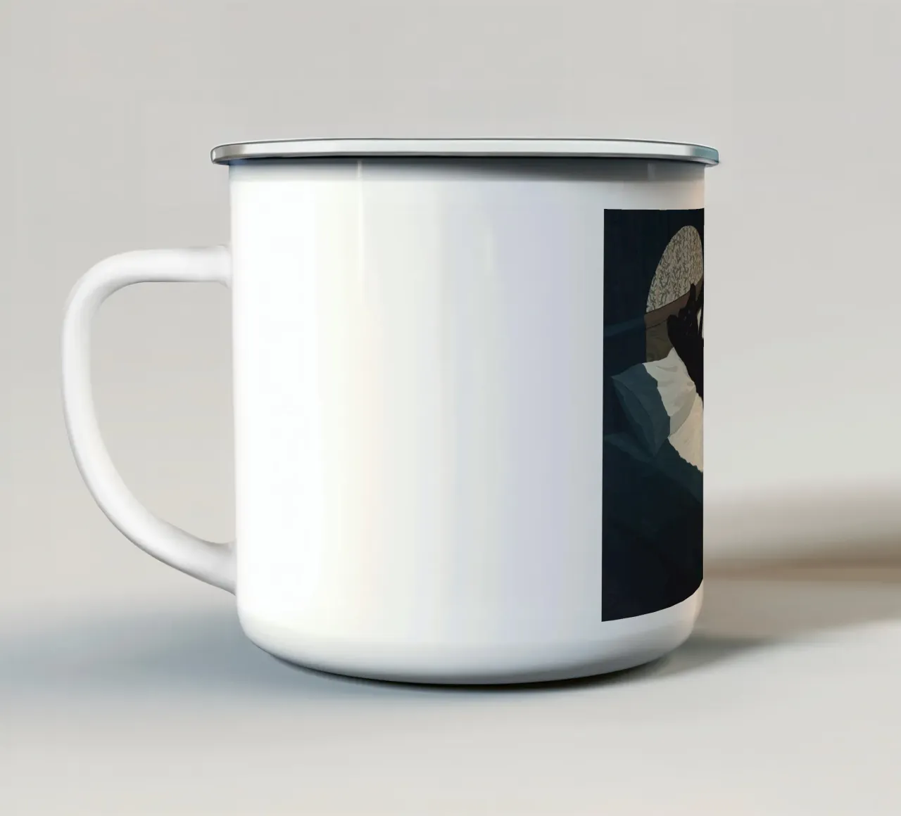 Riflettori sul nudo tazza in smalto da carol shop