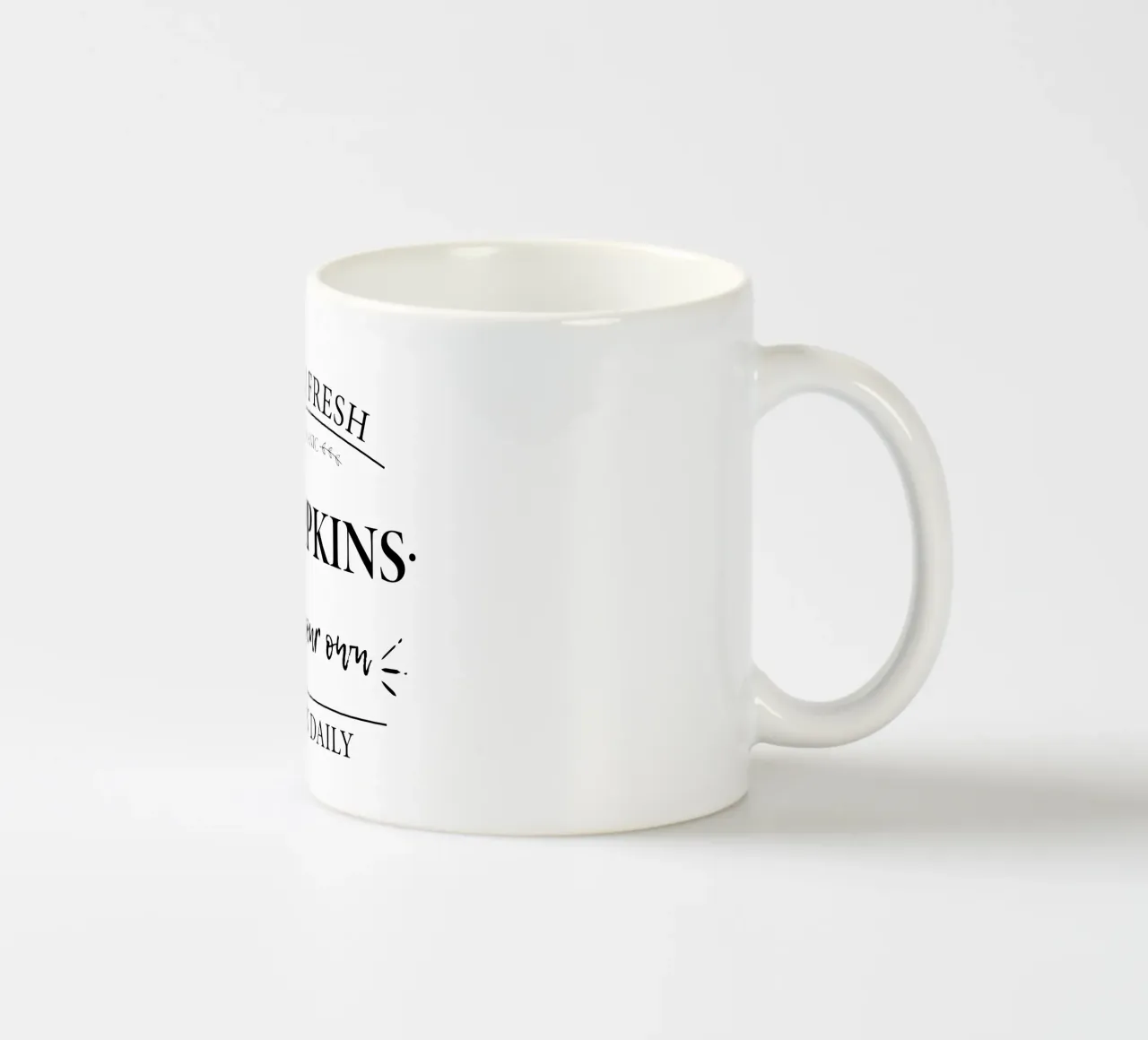 Ringraziamento - Zucche fresche di fattoria Typo tazza in ceramica da ms.Hey! textildesign