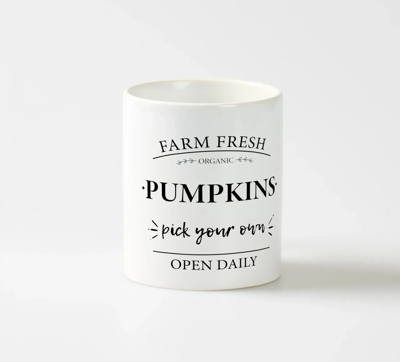 Ringraziamento - Zucche fresche di fattoria Typo tazza in ceramica da ms.Hey! textildesign