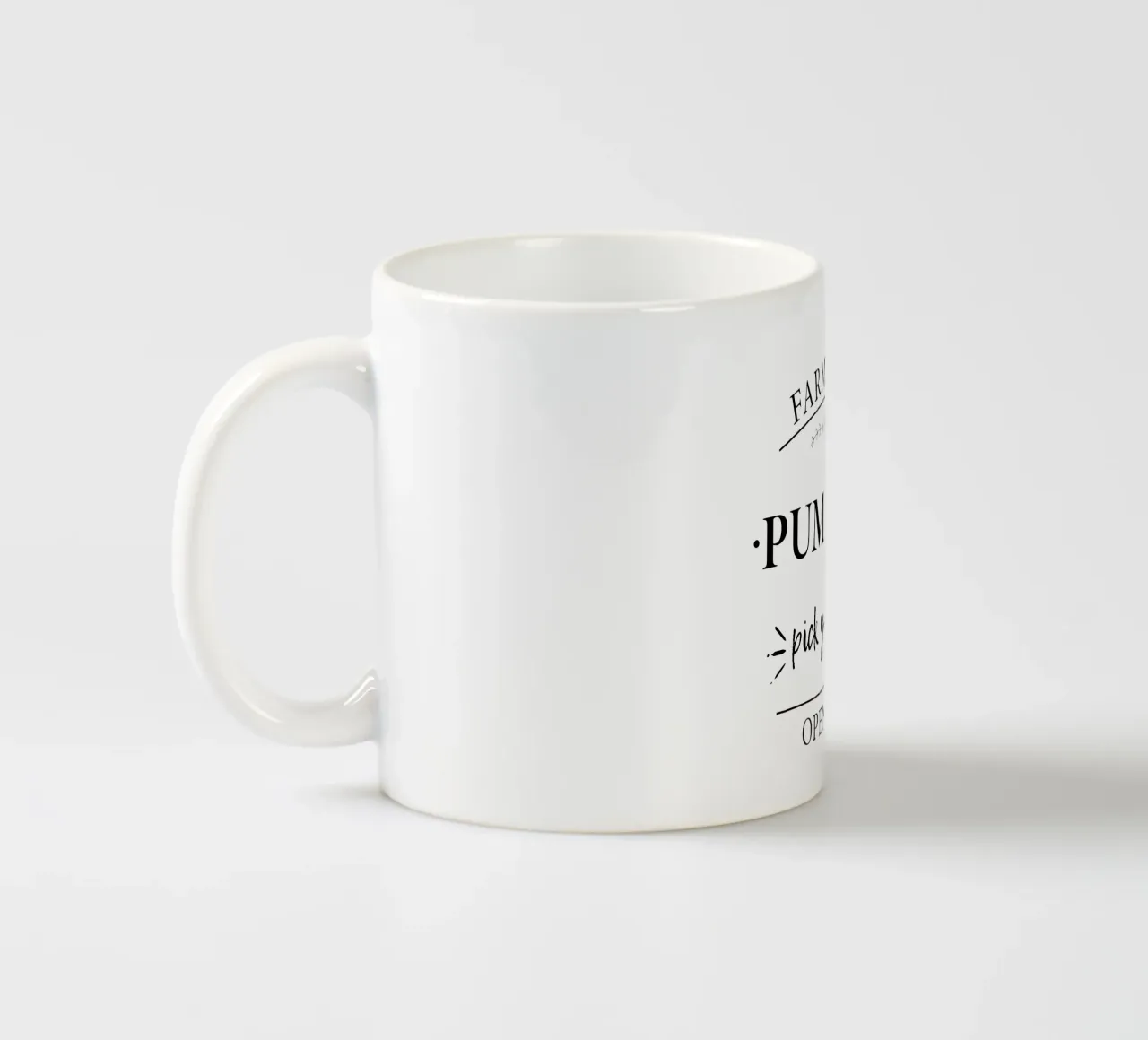 Ringraziamento - Zucche fresche di fattoria Typo tazza in ceramica da ms.Hey! textildesign