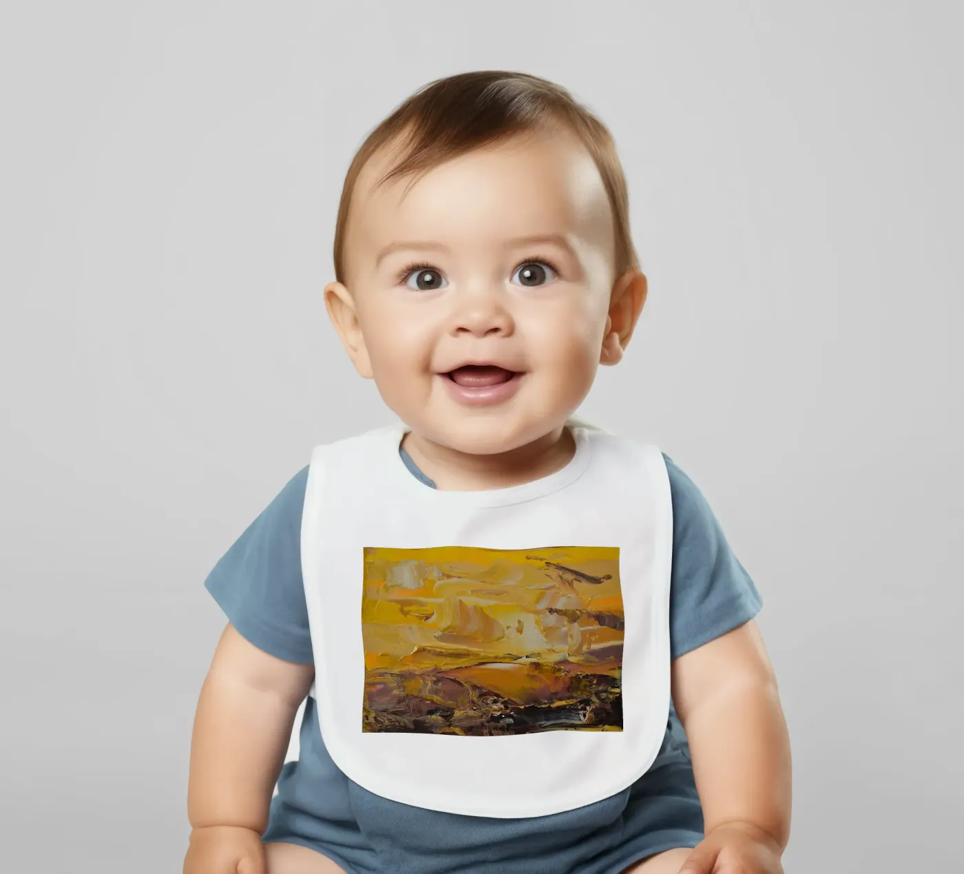 ABSTRAKTE LANDSCHAFT. Babylätzchen von Thierry Vobmann Abstract painting