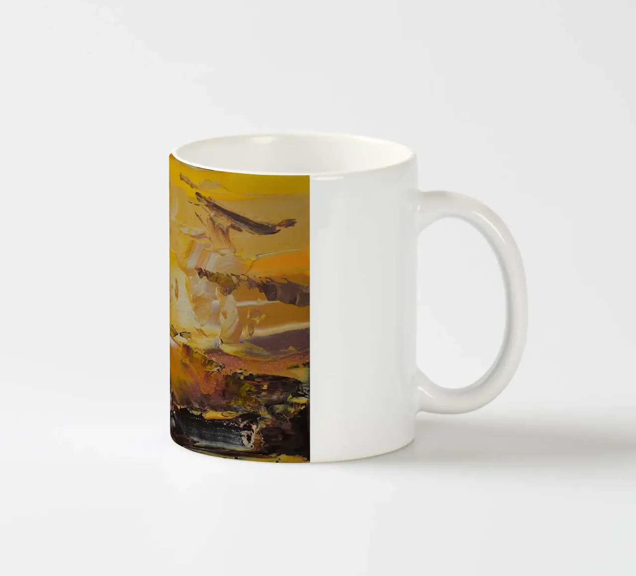 PAESAGGIO ASTRATTO. tazza in ceramica da Thierry Vobmann Abstract painting