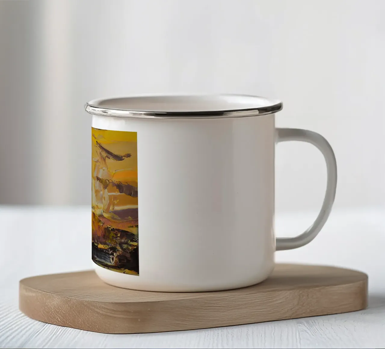 PAESAGGIO ASTRATTO. tazza in smalto da Thierry Vobmann Abstract painting