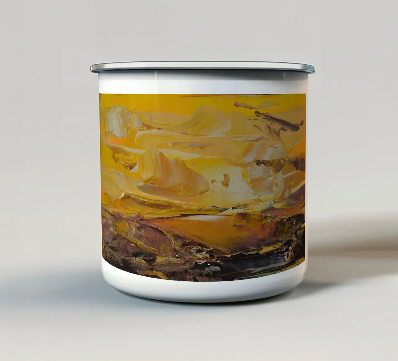 PAESAGGIO ASTRATTO. tazza in smalto da Thierry Vobmann Abstract painting